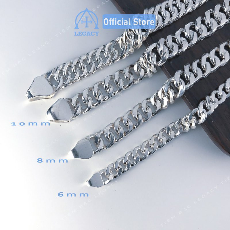 Lắc Tay Nam Cuban Bạc Ta - Ảnh 7