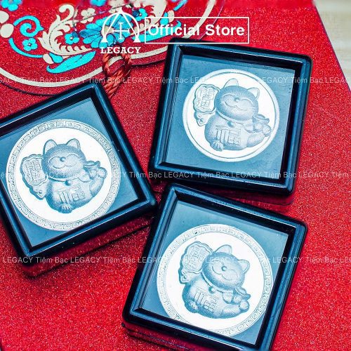 Đồng Bạc Mèo Thần Tài (Nhỏ) s999 - Hình ảnh 6