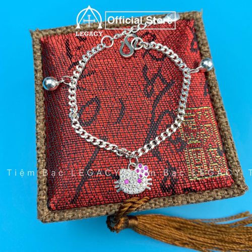 Lắc Mèo Kitty Trẻ Em Bạc s925 - Hình ảnh 3