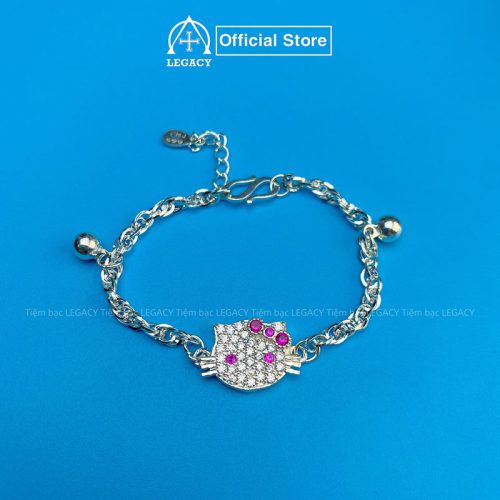 Lắc Mèo Kitty Trẻ Em Bạc s925 - Hình ảnh 8