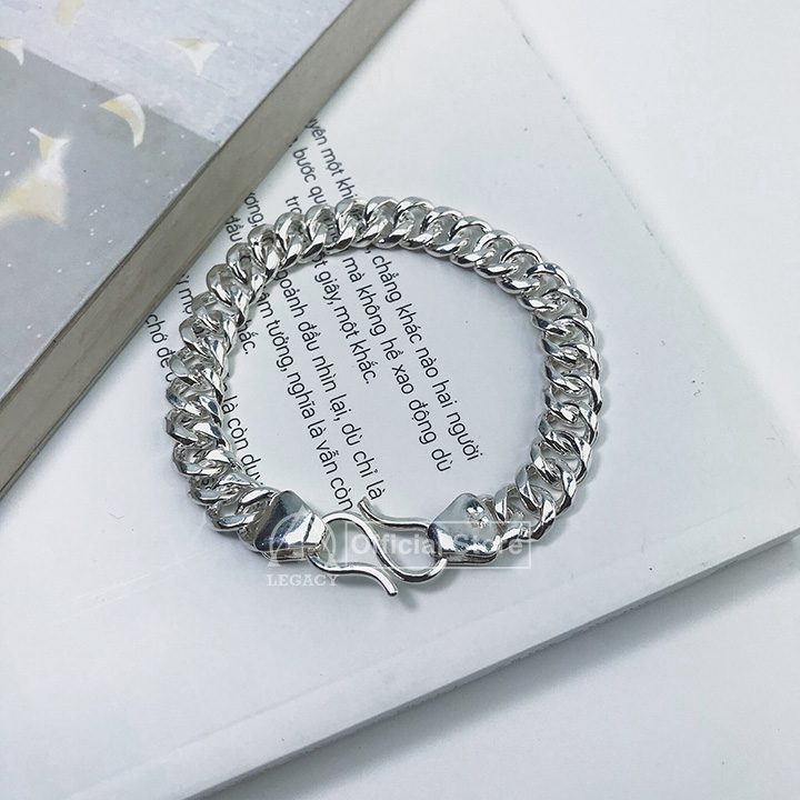 Lắc Tay Nam Cuban Bạc Ta