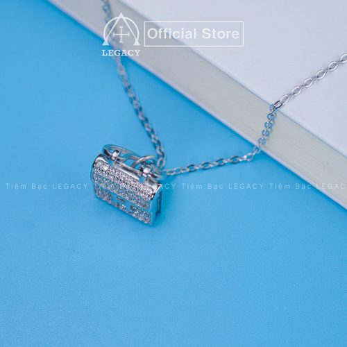 Mặt Dây Chuyền Túi Hermes Bạc Italy s925 - Hình ảnh 3