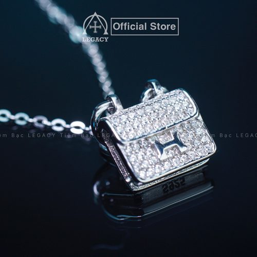 Mặt Dây Chuyền Túi Hermes Bạc Italy s925 - Hình ảnh 4
