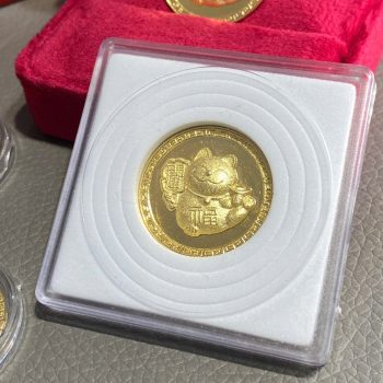 [Mạ Vàng 18k] Đồng Bạc Mèo Thần Tài Bạc s999